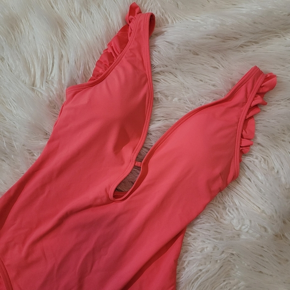 NEW Kate Spade Swimsuit One Piece with Ruffles - Picture 4 of 6